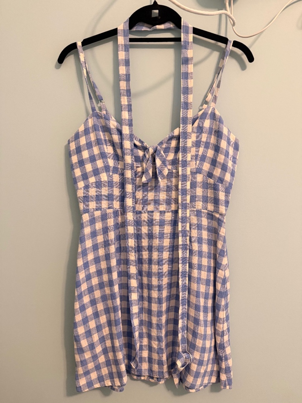 Reformation Beliz dress - size 6 blue gingham
